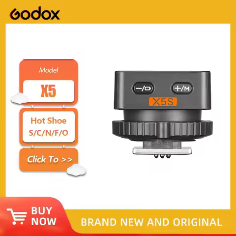 Godox X5 Wireless TTL Flash Trigger with Hot Shoe Mount for Godox X System Flash Canon Sony Nikon Fu