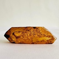 黃金喜馬拉雅山水晶10 原礦礦標 風水磁場 高能量水晶柱 黃皮水晶