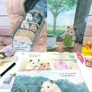 Help Six's Daily L-Shaped Folder Hamster L-Folder A4 Cute Made In Taiwan File Folder A4 File Folder