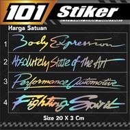 Sponsor body expresion absolute state of the art fight spirit cutting sticker motor motorcycle stick