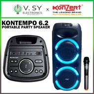 Original Konzert New Kontempo 6.2 4000W 6.5" Woofer PMPO Bluetooth Portable Party Speaker