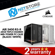 CORSAIR AIR 5400 RS-R ARGB TRIPLE CHAMBER MID-TOWER CASE - (BLACK | WHITE)