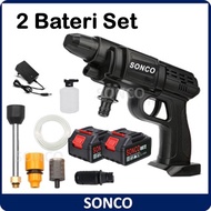 SONCO 688V Cordless Water Jet Portable Car Wash High Pressure Waterjet  Machine Spray Cleaner Air Ba