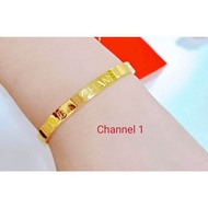 BANGLE EMAS BANGKOK 24K  GOLD PLATED BANGLE GELANG (DR) GELANG GULUNG EMAS KOREA BANGLE GULUNG BANGL