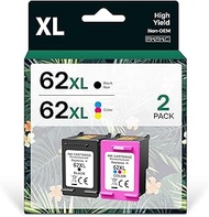62XL Ink Cartridges Combo Pack Replacement for HP Ink 62 HP 62 Ink 62XL Ink Works with HP Envy 5540