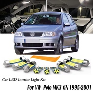 LED Interior Dome Map Trunk Light Kit 6Pcs For VW Volkswagen Polo MK3 6N 6N1 6N2 1995 1996 1997 1998
