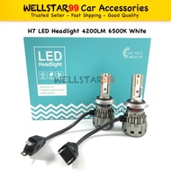 H7 LED Headlight Headlamp Bulb 4200LM 6500K White
