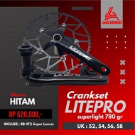 LITEPRO Superlight Crankset 780gr