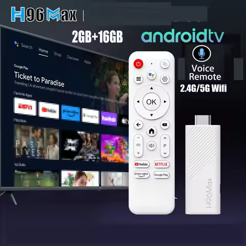 H96 MAX Android TV Stick Allwinner H313 with 2.4G Wifi 5G Wifi6 ROM 8GB 16GB 4K 3D HDR Goole Voice R