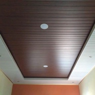 PLAFON PVC COKLAT MOTIF KAYU DOFF