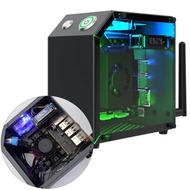 Yahboom ケース Jetson Nano、Orin NX SUPER、Xavier NX TX2-NX 放熱金属ミニ PC ケース 冷却ファンアンテナ付 RG