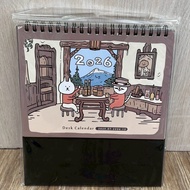 2026 Cat Luggage New Year's Eve Desk Calendar 115 Years 36k 18 Months Triangle Annual Plan Memo Mont