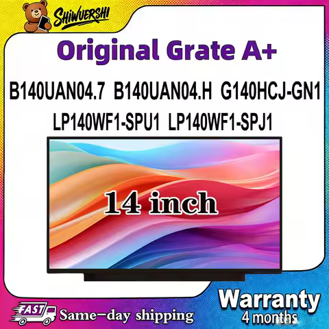 Original New A+ 14 inch Slim Laptop Lcd Screen Panel B140UAN04.7 B140UAN04.H G140HCJ GN1 LP140WF1 SP