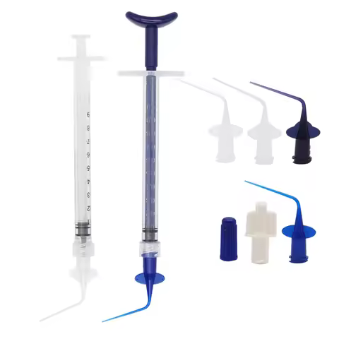 10pcs Dental Disposable Plastic Syringe Tip Endo Irrigation Canal Lateral Irrigation Soft Needle But
