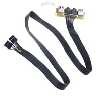 SHFY 2 USB PC Computer for Case 6CM Front Panel USB  Port Mic Earphone Cable Computer for Case Front