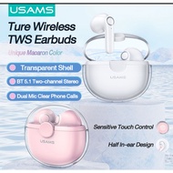 USAMS BU12 TWS Wireless Earphone Touch Semi In-ear Music Calling Headset