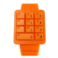 CLICK 創意爆破數字鍵盤個性腕錶-橘