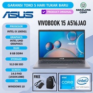 Laptop Bisnis Asus Vivobook 15 Intel Core i3 Free Office Original