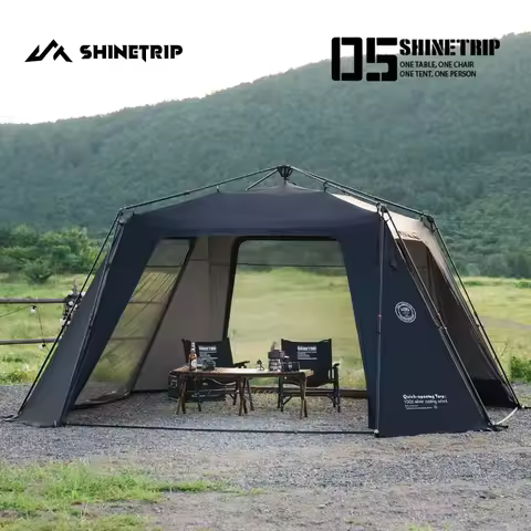 ShineTrip Oversized Dome Tent Quick Setup Tent Waterproof Sunproof Silver Coated Canopy Camping Auto