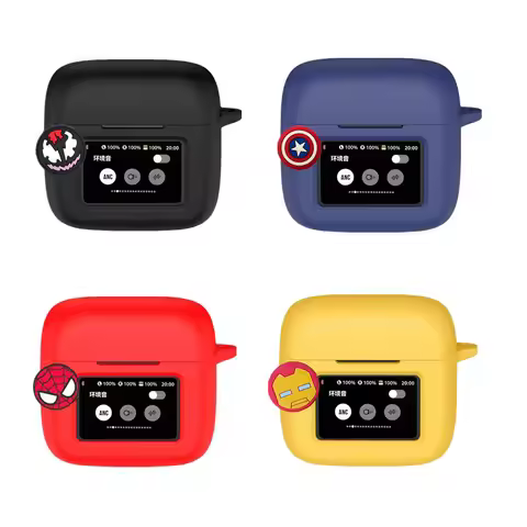 Cartoon Marvel Earphone Case for JBL Tour Pro 2 / Pro 3 Silicone Wireless Earbuds Charging Box Prote