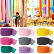 Crepe Paper 82FT Party Streamers Roll Birthday Wedding Hanging Decor DIY Craft