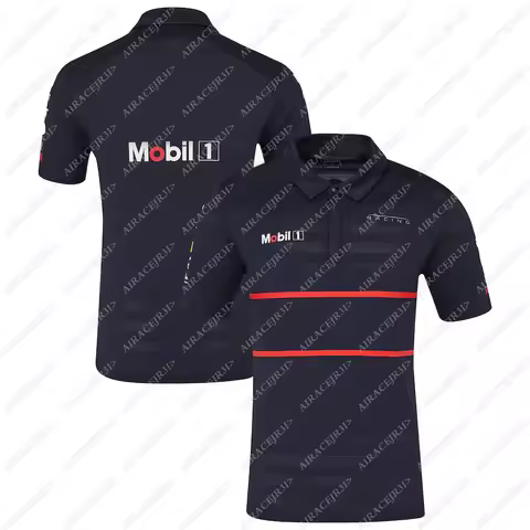 For HONDA Bull Racing Drivers MAX Car Enthusiast Sport POLO Shirt Lapels Button Summer Breathable Qu