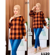 READY STOCK*BAJU BLOUSE PETAK MUSLIMAH KAIN COTTON*BLOOSE VIRAL
