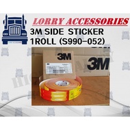 S990-052 300mm X 50mm 3M SIDE REFLECTOR STICKER (JPJ & SIRIM APPROVED) LORRY STICKER (1ROLL/50PCS/30