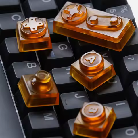 80Retros Game Controller Anode Keycaps PEI Keyboard Caps Custom CNC Aritsan Key Caps for Mechanical