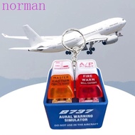 NORMAN EGPWS Warning Simulator, 737 Airbus Aircraft Route Pilot Keychain, Collection Plastic Sound E