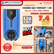 Bộ Sạc VINFAST 7.4 kW 1 pha AC Treo Tường Sạc xe VF5 VF6 VF7 VF8 VF9 VFe34 Herio Green Nerio Green X