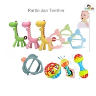 Teether rattle baby toy bites bites