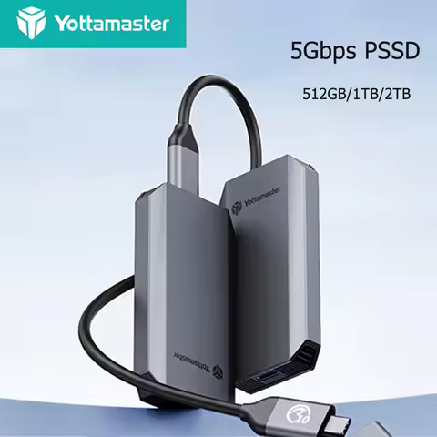 Yottamaster YM5 PSSD Portable SSD 512GB 1 TB 2TB Type C 500Mb/s External Solid State Disk 5Gbps mSAT