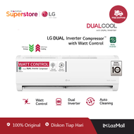 LG AC Split Dinding Smart Inverter DUALCOOL Watt Control 2023 1 1/2 PK - T12EV5