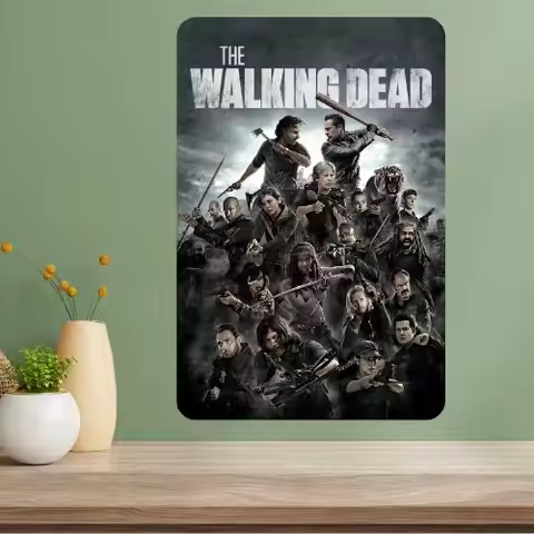 Walking Dead Metal TV Show Poster Sign