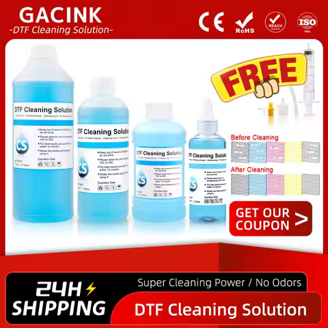 DTF Power Cleaner DTF Cleaning Solution Liquid For Direct to Film Printer Printhead Tube Maintenance