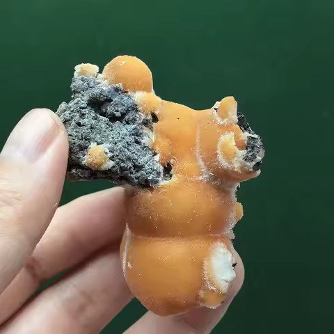 Orange Zeolite Mineral Teaching Specimen India