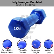 3H Dumbbell Hexagon Wanita | Lady’s Dumbbell untuk Senaman Rumah & Gym | Home Weight Train Workout