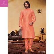 {**ส่งฟรี**} SMALL INDIA 💁♂️ Art Silk Work Traditional Wear 💁♂️ Kurta Pajama For Men