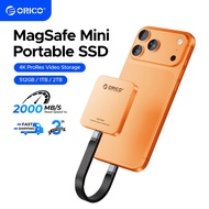 ORICO Mini Magnetic External SSD 512GB/1TB/2T for iPhone 17 Pro Max 2000MB/s 4K ProRes HDR (K20mini)