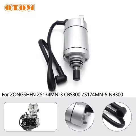 OTOM Motorcycle Starter Motor For ZONGSHEN ZS174MN-3 CBS300 ZS174MN-5 NB300 300cc Start Motor Engine