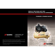 Ingersoll-Rand 2475C7/12 7.5 HP Air Compressor 3 phase 415V, 230 LITRES TANK- HORIZONTAL