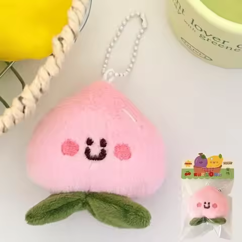 New Cartoon Fruit Keychain Mango Peach Banana Cute Pendant Avocado Lemon Cherry Bag Pendant Birthday