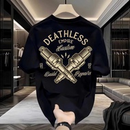 Trendy Deathless Empire Brand Short Sleeve T-Shirt with Classic Busicom Print