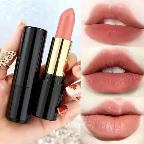 Cinnamon Nude Brown Lipstick Matte Velvet Moisturizing Lasting Non-Fading Nude Lipstick Smooth Finis