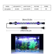 06 06 90-260V Fish Tank Light Suction Cup Full Spectrum Aquarium Light Energy-Saving Waterproof Aquarium Decoration 18-38 Cm Led