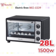 BUTTERFLY Electric Oven BEO-5229 (28L) 2 Baking Trays 2 Wire Racks Rotisserie Convection Ketuhar Rumah 1 Year Warranty