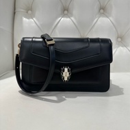 BVLGARI黑金琺瑯蛇頭翻蓋包