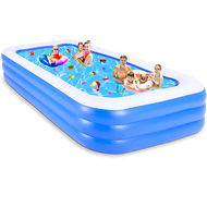 COD 120*85*30CM/150*105*55 CM Kolam Renang Anak Kolam Renang Anak Murah Rectangular Jumbo Biru Kolam