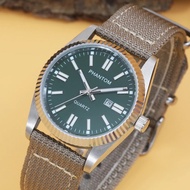 35MM PHANTOM Quartz Watch 35MM Stainless Steel Waterproof Calendar Luminous Dark Green Dial Men's Wa